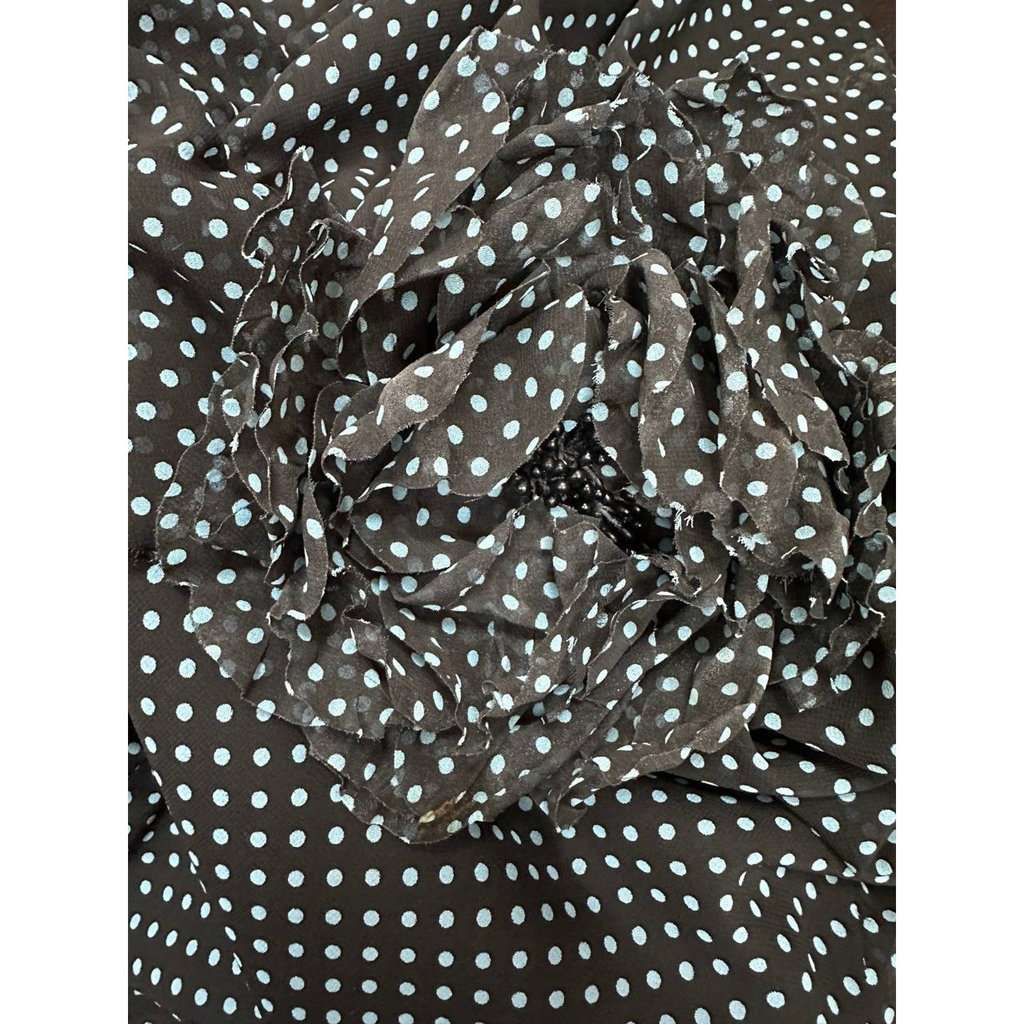 Unsigned Marianna Senchina Polka-dot Silk Scarf Mini Dress Sz.M Pre-owned Red Silk Good condition - Model View