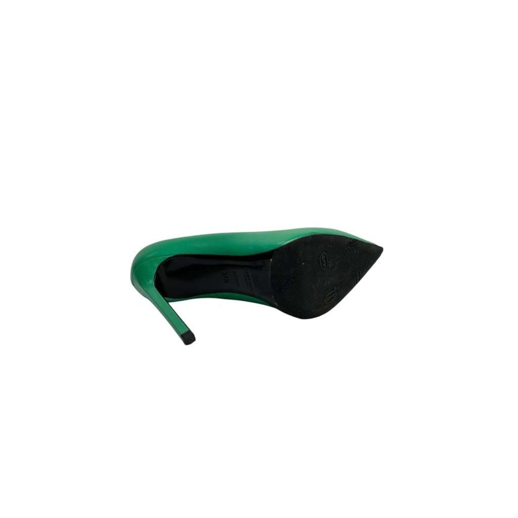 Saint Laurent Saint Laurent Green Leather Stiletto Pumps Sz.37,5 Pre-owned Green Leather Good condition - Box View