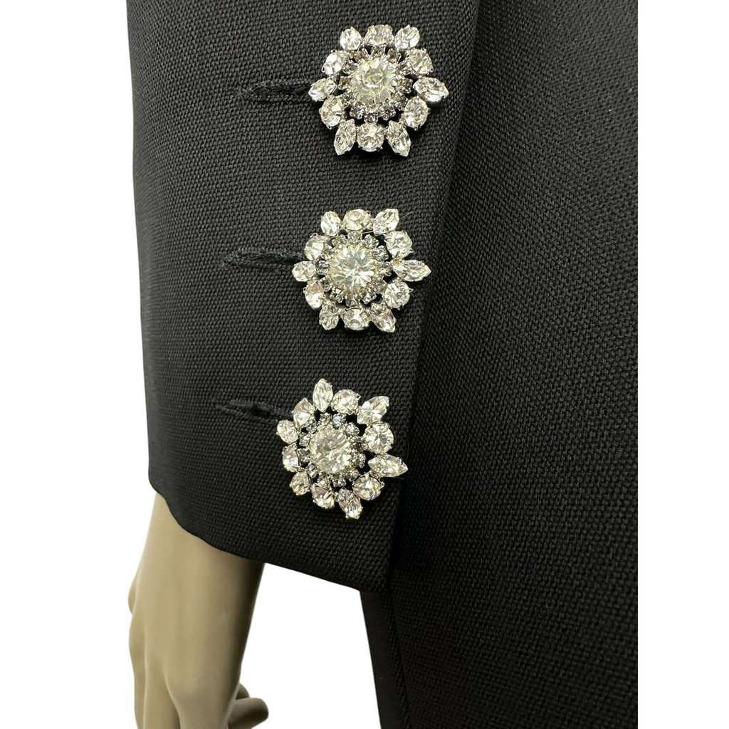 Alexandre Vauthier Alexandre Vauthier Crystal Embellished Black Blazer Bress Sz.40 pre-owned Black Good condition - Model View
