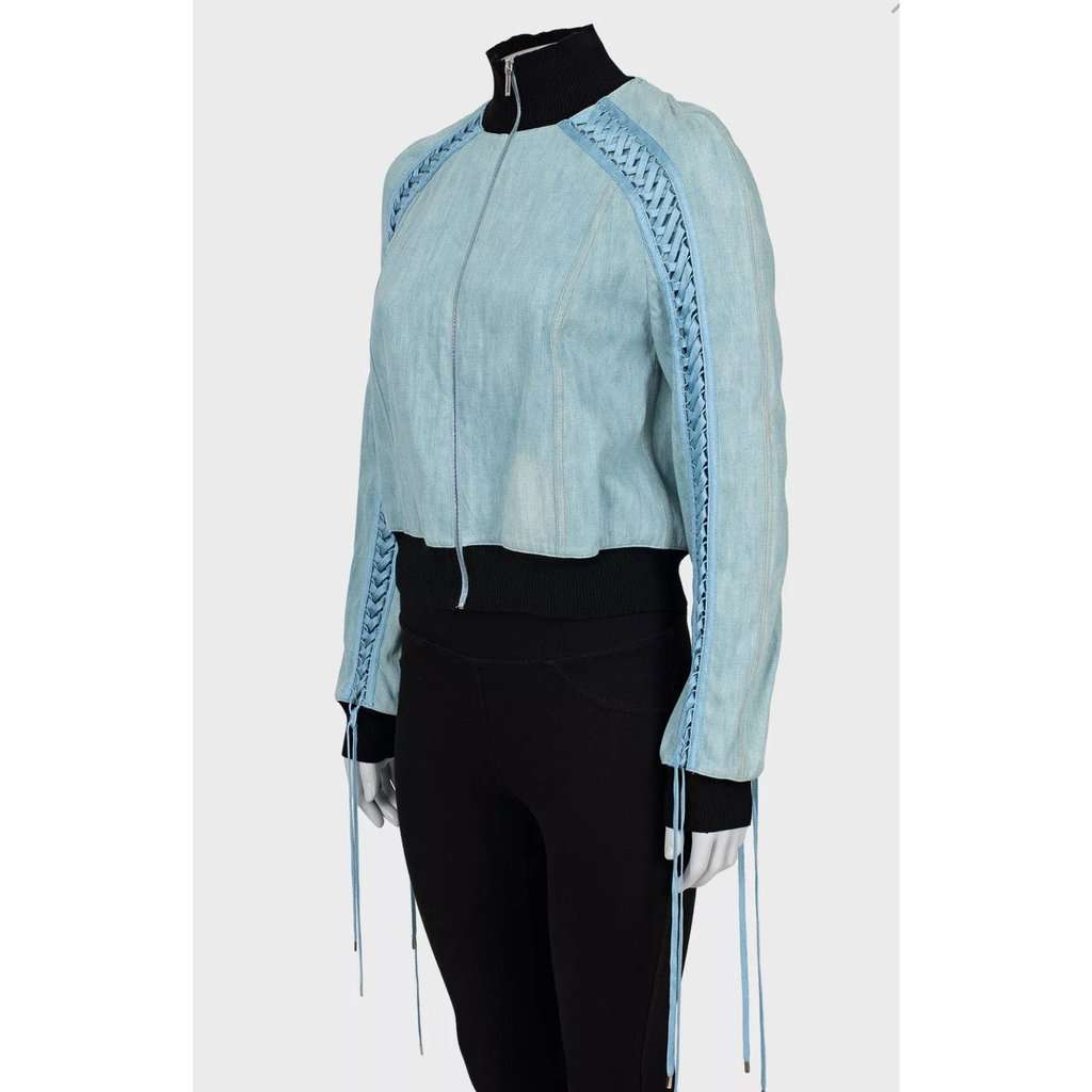 Christian Dior Christian Dior Light Blue Cotton Jacket - Size 40 Pre-owned Blue Cotton Good condition - Inside View