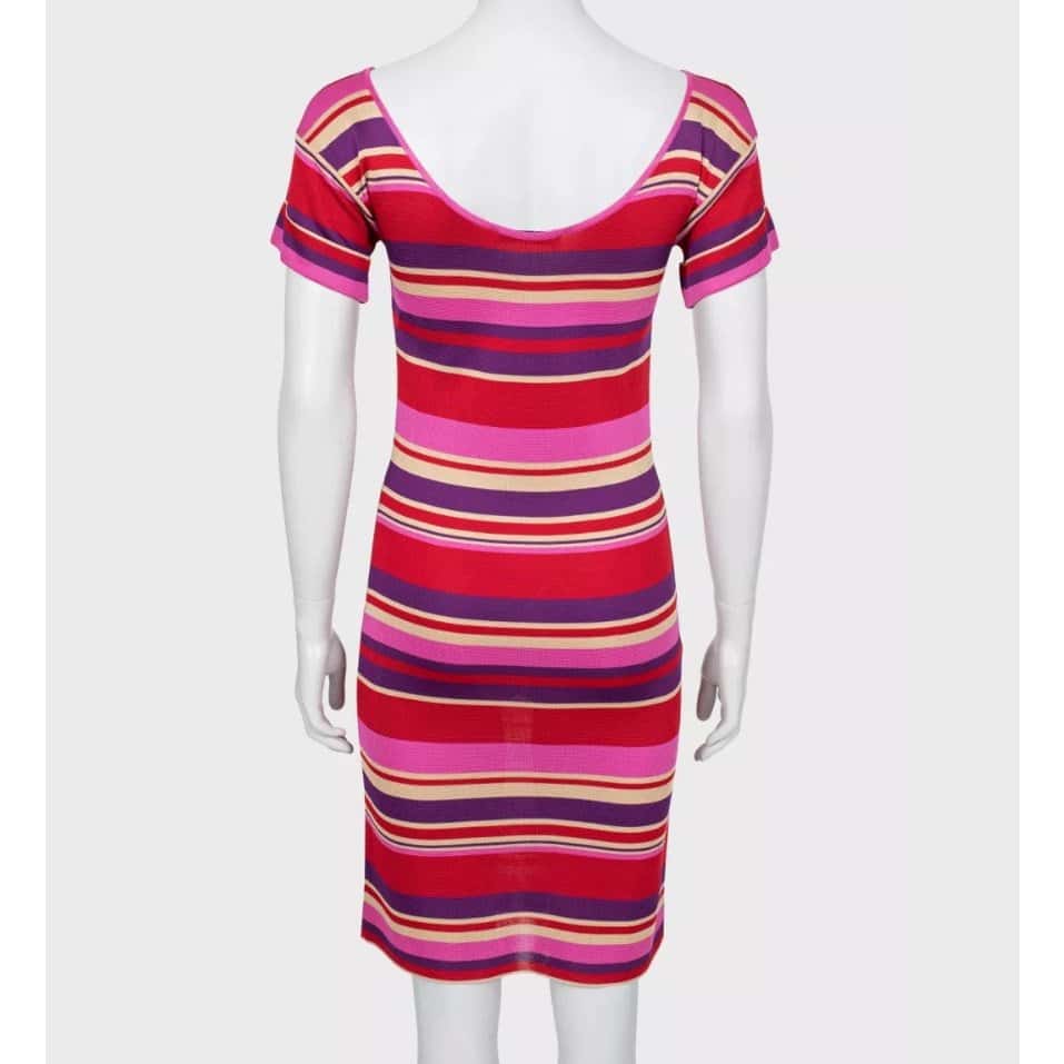 Christian Dior Christian Dior Striped Fitted Dress - Size XS (IT38) Pre-owned Red Good condition - Inside View