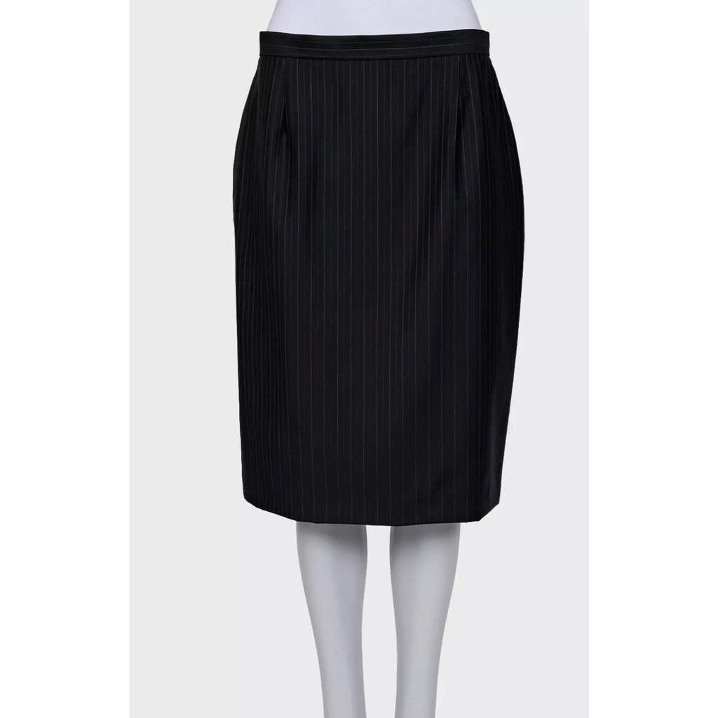 Christian Dior Christian Dior Black Wool Pinstripe Suit Sz. EU 42 / XXLPre-owned Black Wool Good condition - Model View