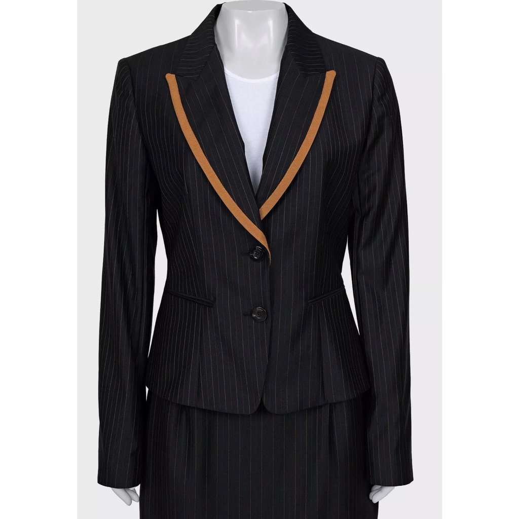 Christian Dior Christian Dior Black Wool Pinstripe Suit Sz. EU 42 / XXLPre-owned Black Wool Good condition - Box View