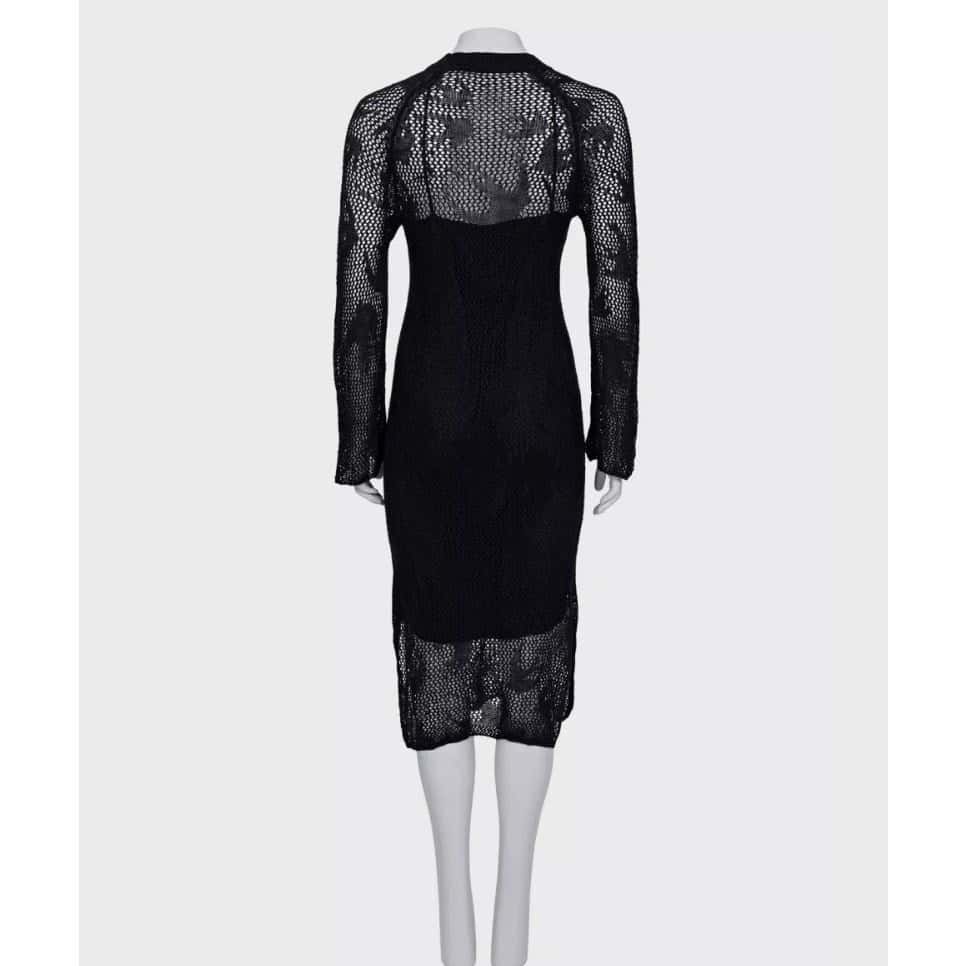 Alexander McQueen Alexander McQueen McQ Knitted Linen Dress - Size S Pre-owned Black Linen Good condition - Inside View