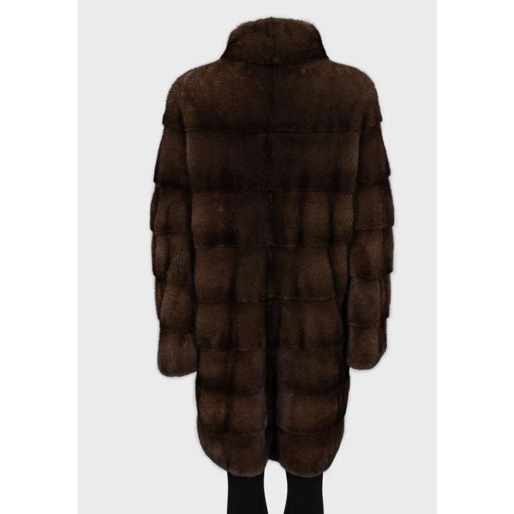 Unsigned Manzari Brown  Coat  Sz.46/ XXL Pre-owned Brown Good condition - Inside View