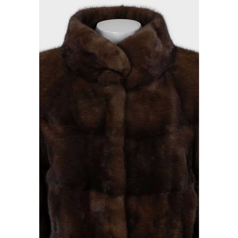 Unsigned Manzari Brown  Coat  Sz.46/ XXL Pre-owned Brown Good condition - Model View