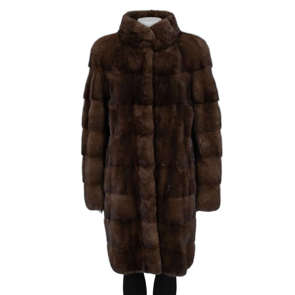 Unsigned Manzari Brown  Coat  Sz.46/ XXL Pre-owned Brown Good condition - Front View