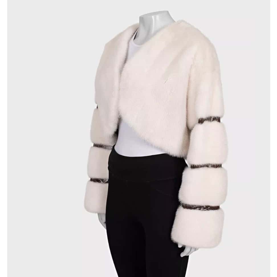ZILLI Zilli White  Cropped Jacket IT40 | S Pre-owned White Good condition - Back View