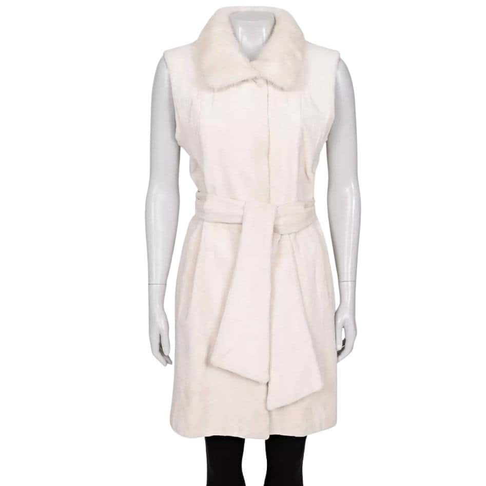 ZILLI Zilli Luxury White Vest - Size 40/ L Pre-owned White Silk Good condition - Front View
