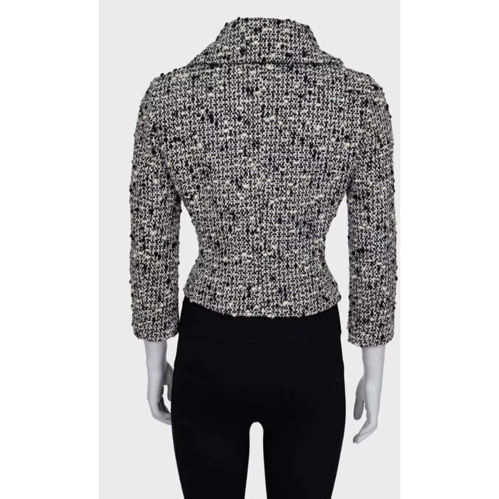 Giambattista Valli Giambattista Valli Black & White Cropped Wool Coat Sz.40L Pre-owned Black Wool Good condition - Inside View