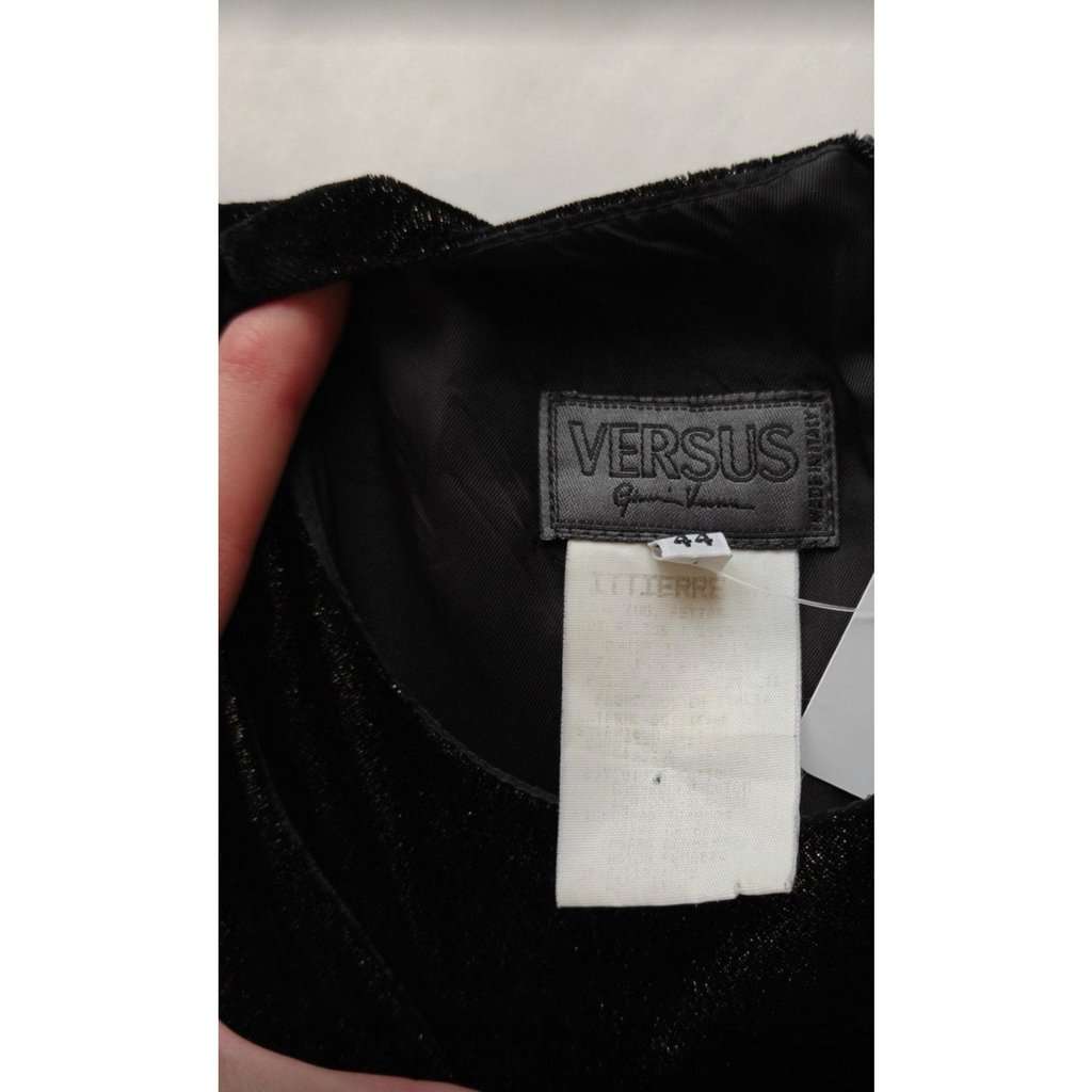 Versace Vintage Versace Versus Black Fitted Dress - Size 44/L Pre-owned Black Good condition - Box View