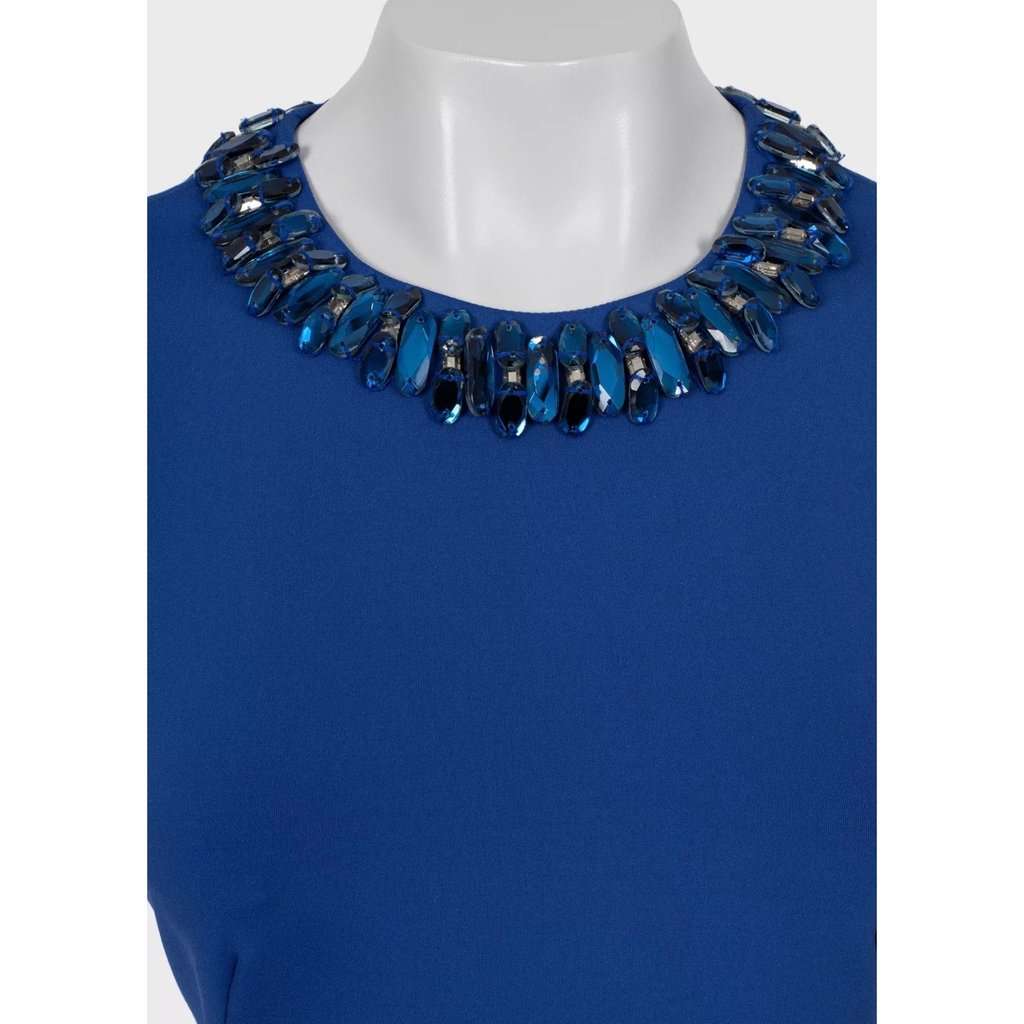 Alexander McQueen Alexander McQueen Blue Fitted Dress - IT40 Pre-owned Blue Good condition - Model View