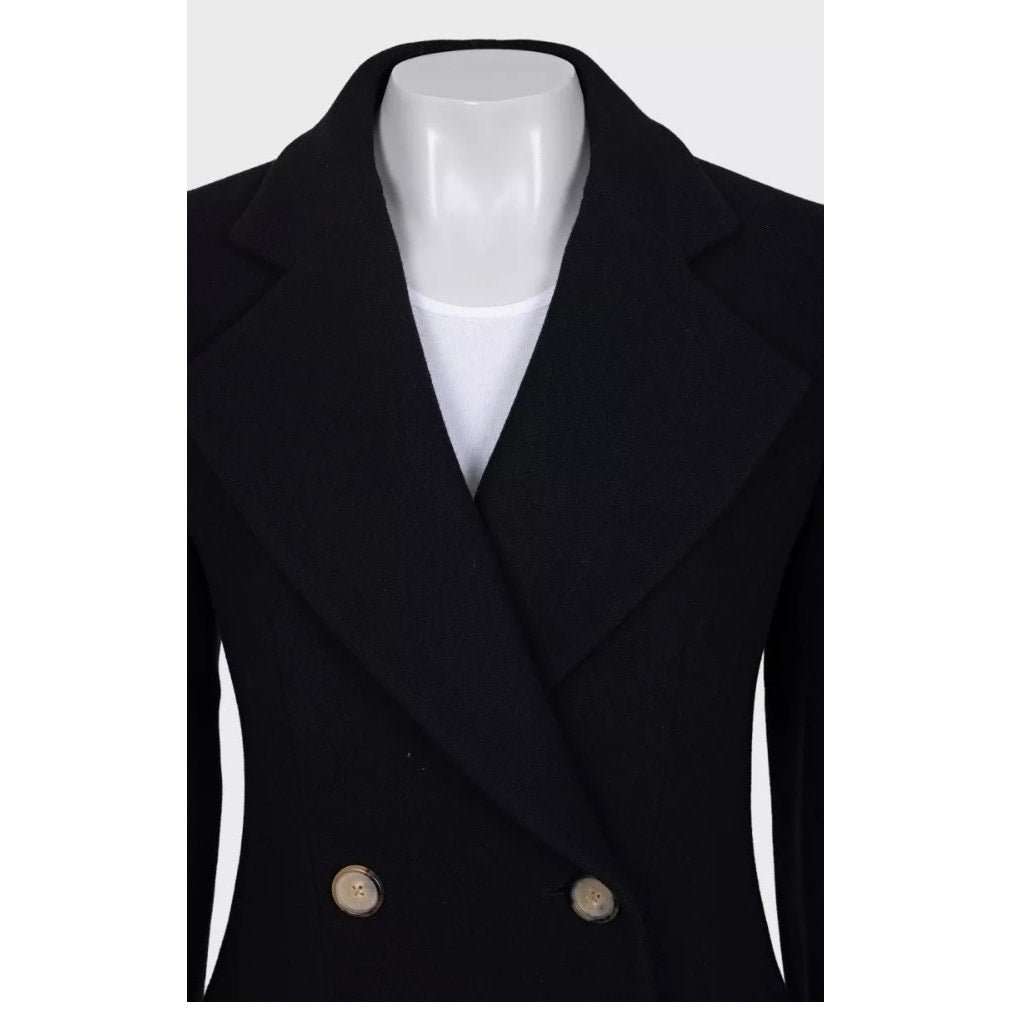 Khaite Khaite Black Wool Coat - US 4 / S Pre-owned Black Wool Good condition - Model View