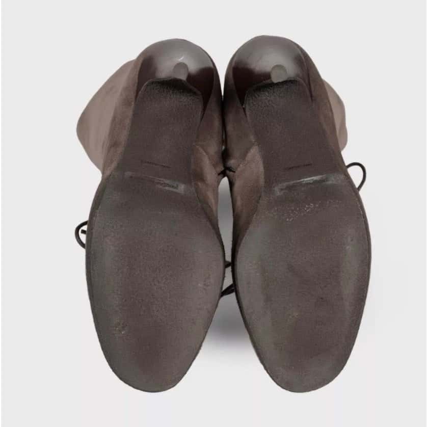 Saint Laurent Saint Laurent Graphite Suede Boots - Size 37.5 Pre-owned Grey Suede Good condition - Box View