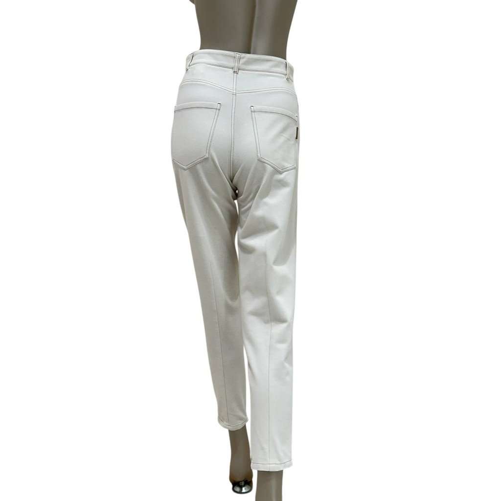 Brunello Cucinelli Brunello Cucinelli Ecru Cotton Pants Size 38 Beige Cotton Good condition - Back View