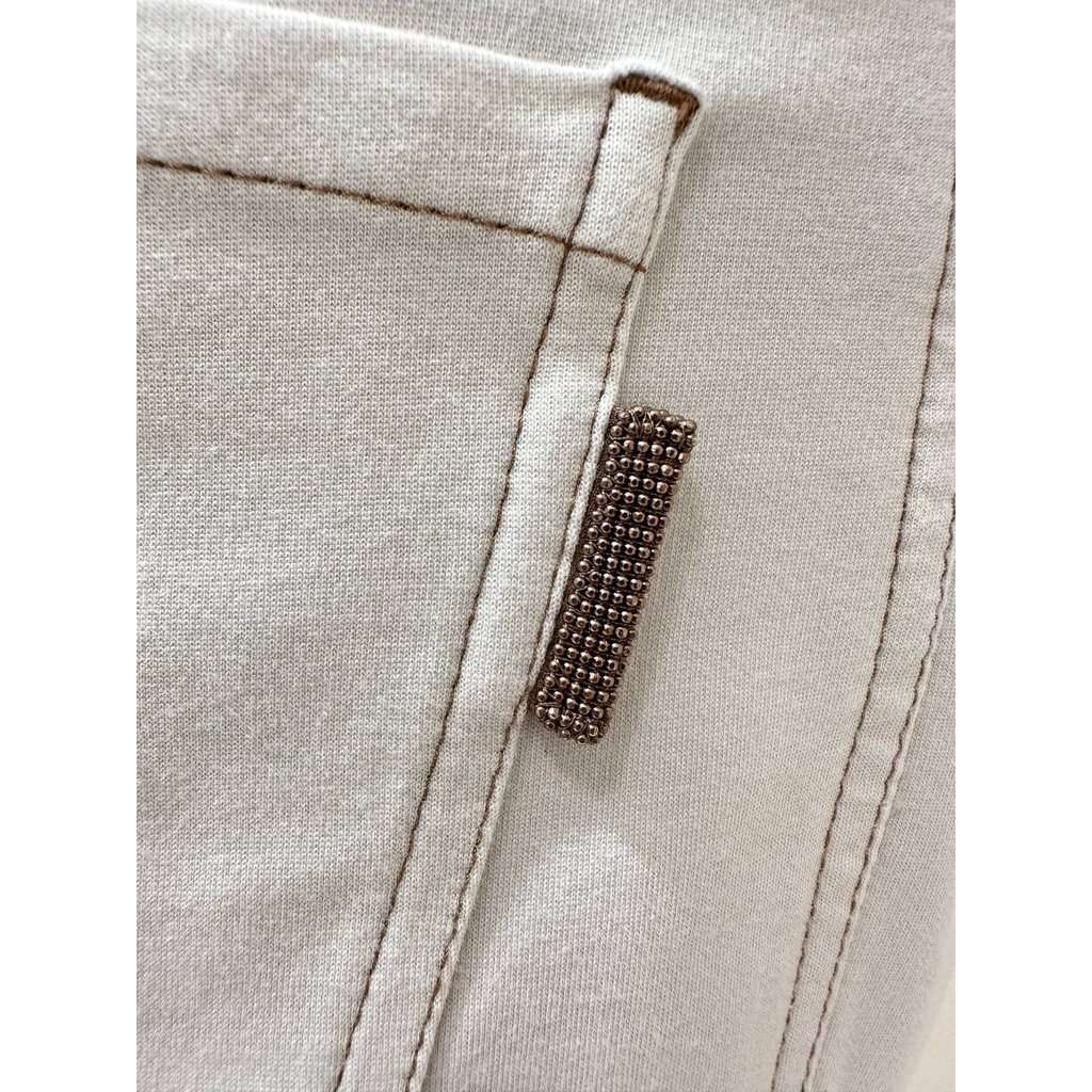 Brunello Cucinelli Brunello Cucinelli Ecru Cotton Pants Size 38 Beige Cotton Good condition - Inside View