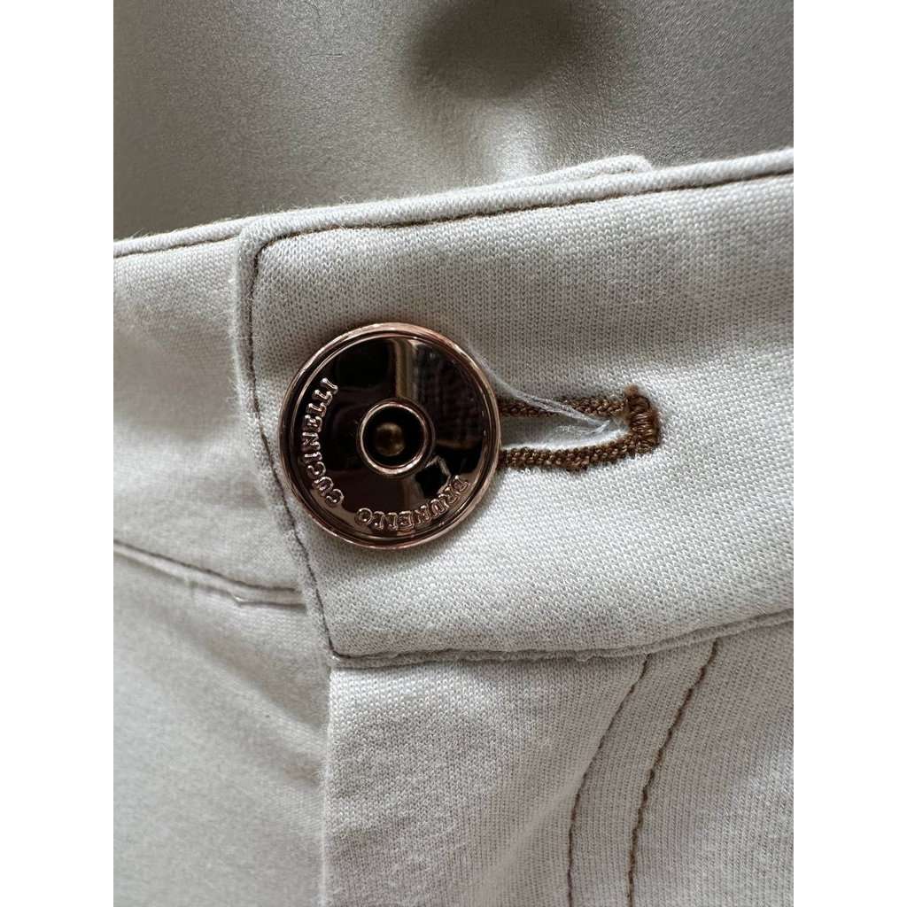 Brunello Cucinelli Brunello Cucinelli Ecru Cotton Pants Size 38 Beige Cotton Good condition - Box View