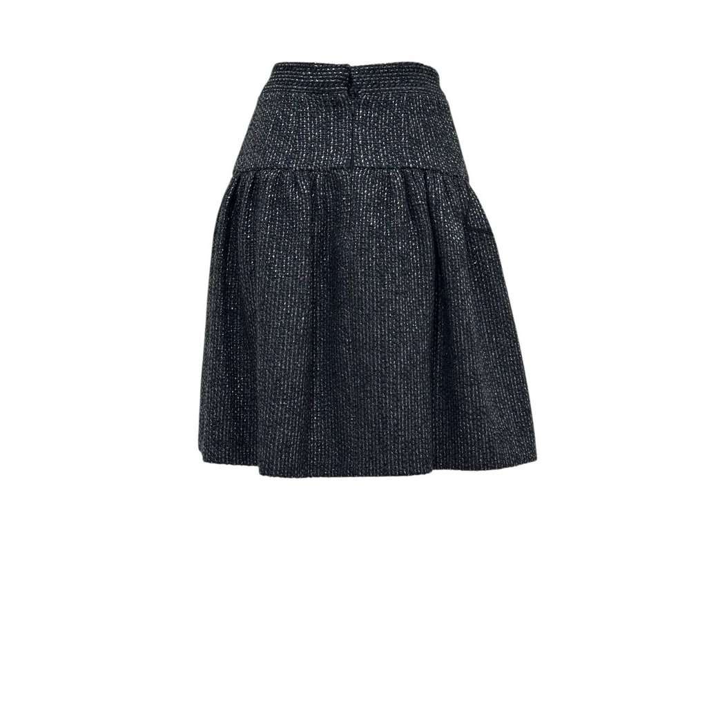 Chanel CHANEL 2014 Black Tweed Mid-Length Skirt - Size 36FR Pre-owned Black Tweed Good condition - Back View