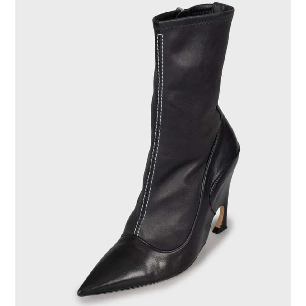 Christian Dior Christian Dior Black Leather Pointed Ankle Boots - EU 39.5 Pre-owned Black Leather Good condition - Inside View