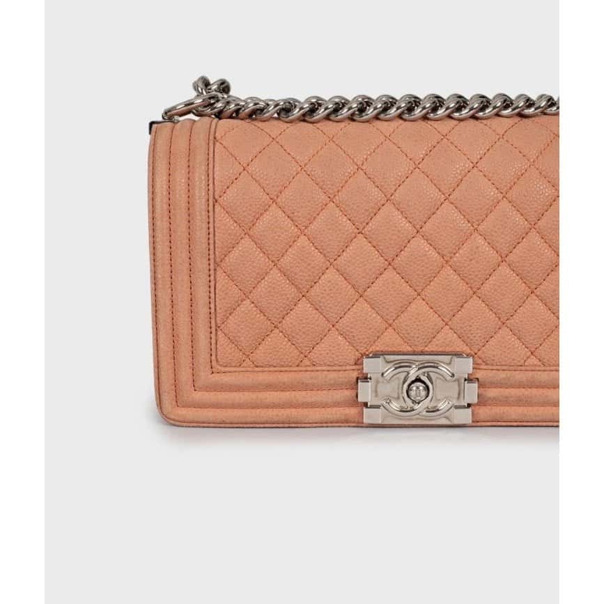 Chanel Authentic Chanel Boy Medium Brown Leather Crossbody Bag Pre-owned Brown Leather Good condition - Box View