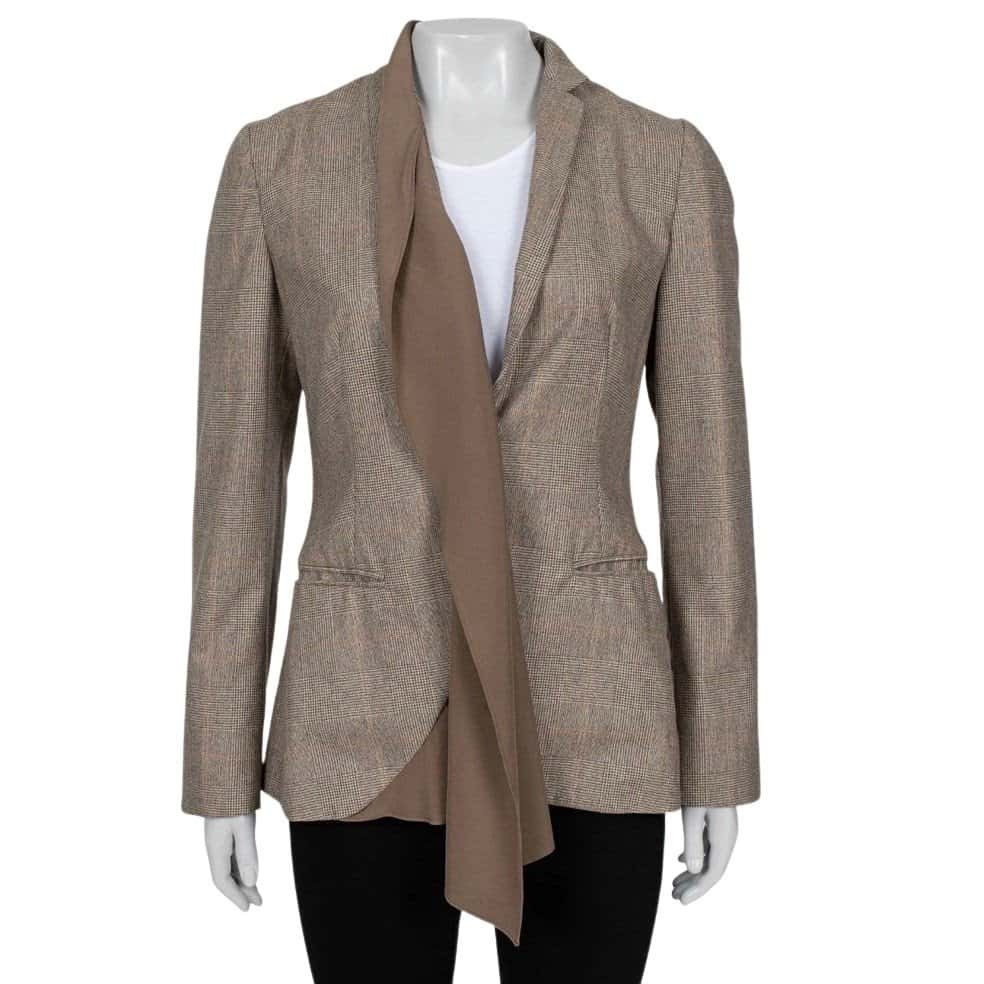 Brunello Cucinelli Brunello Cucinelli Brown Cashmere Jacket - Size 42 M Pre-owned Brown Wool Good condition - Front View