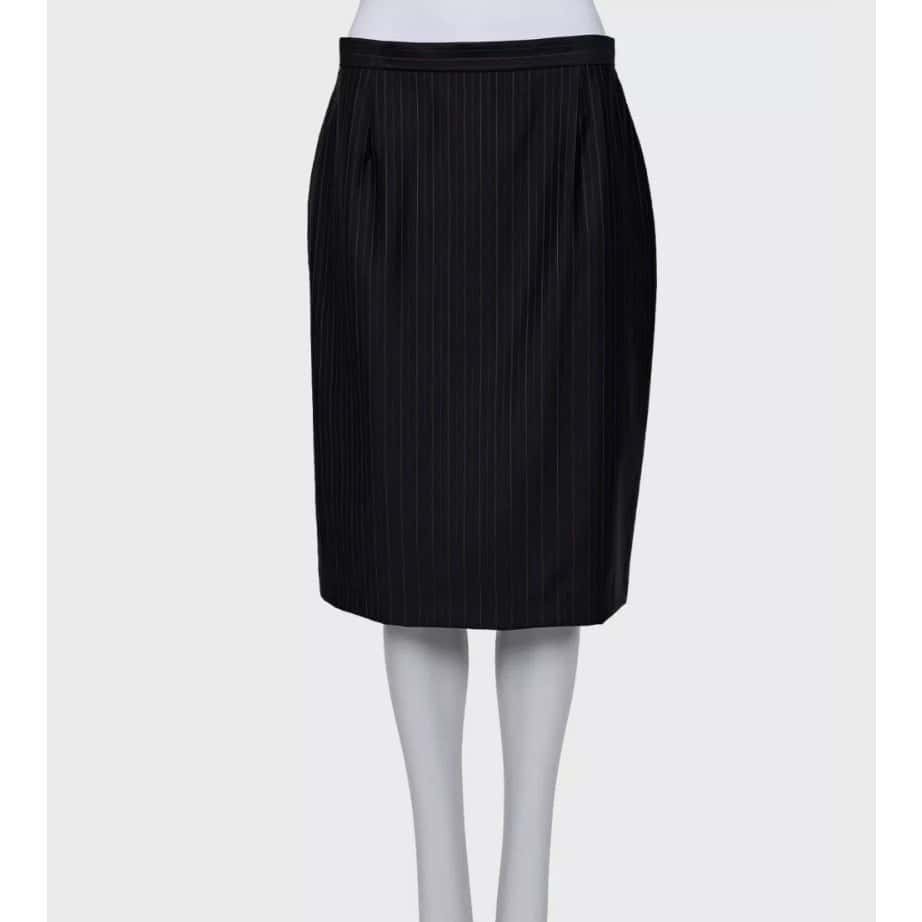 Christian Dior Christian Dior Black Striped Wool Suit EU 42 XXL Pre-owned Black Wool Good condition - Model View