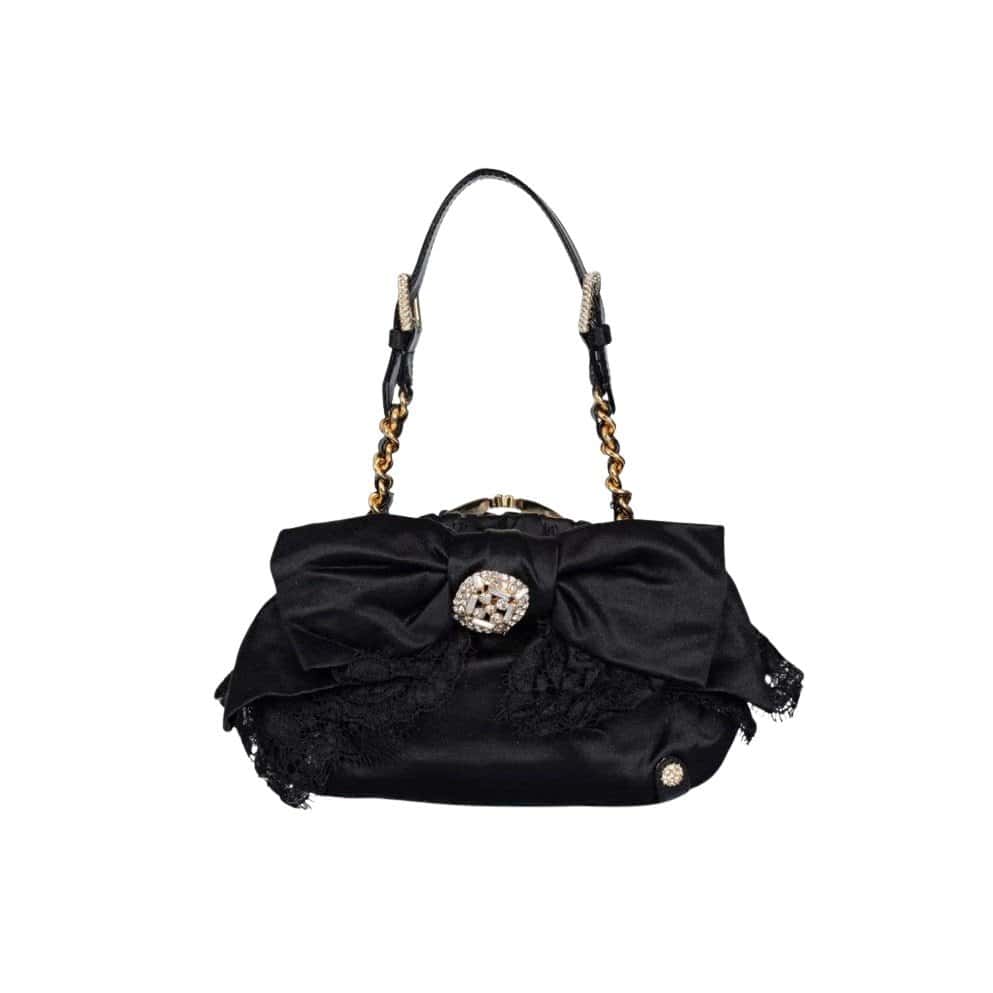 Dolce & Gabbana Dolce & Gabbana Black Textile Crystal Clutch Pre-owned Black Good condition - Front View
