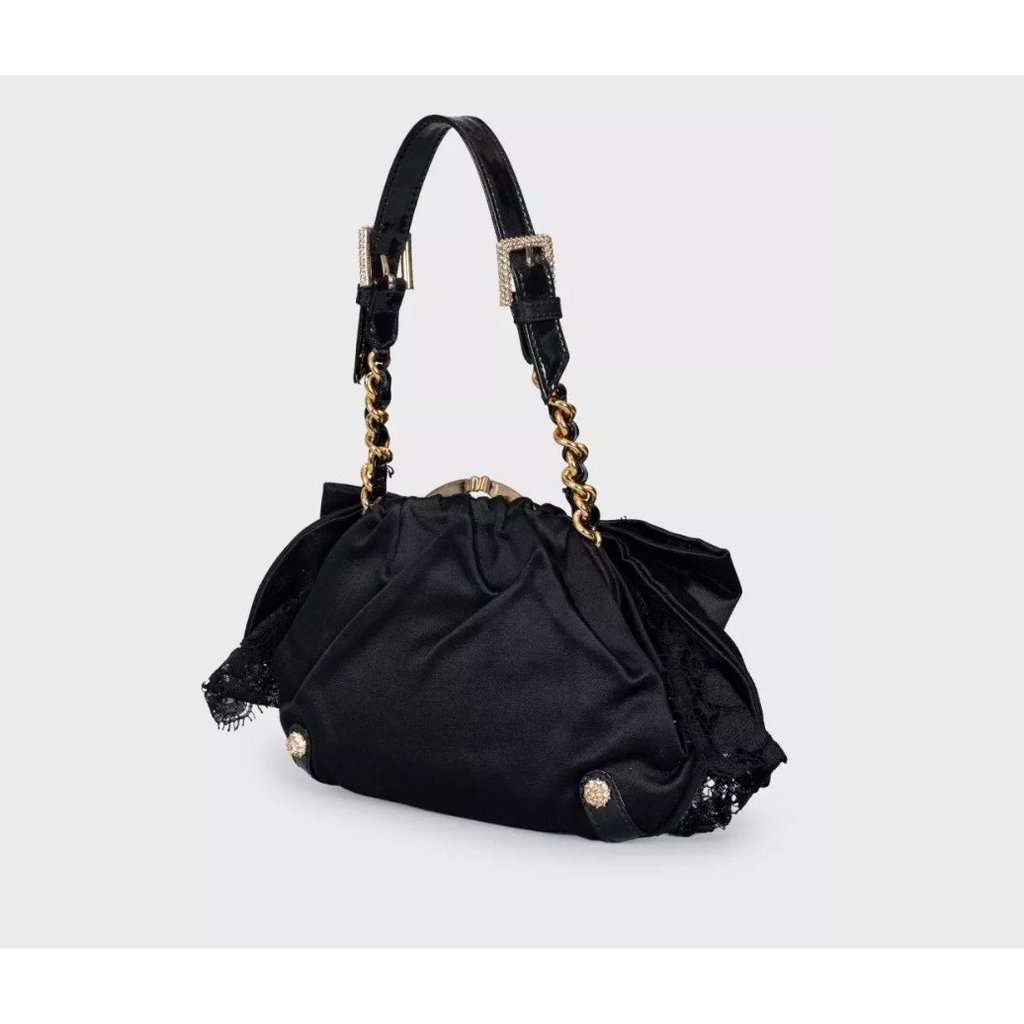 Dolce & Gabbana Dolce & Gabbana Black Textile Crystal Clutch Pre-owned Black Good condition - Back View