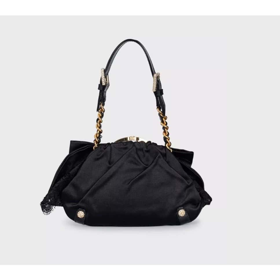 Dolce & Gabbana Dolce & Gabbana Black Textile Crystal Clutch Pre-owned Black Good condition - Inside View