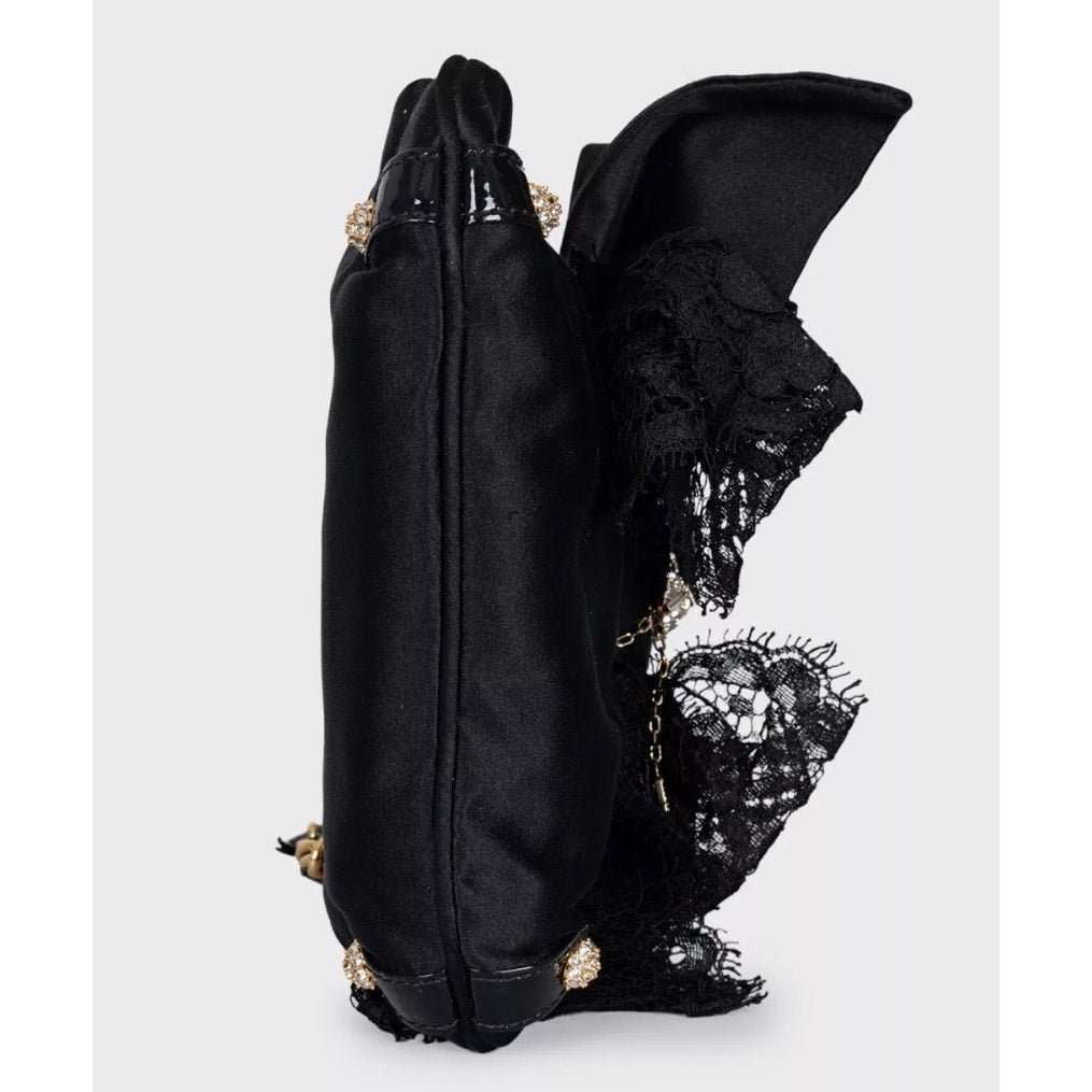 Dolce & Gabbana Dolce & Gabbana Black Textile Crystal Clutch Pre-owned Black Good condition - Model View