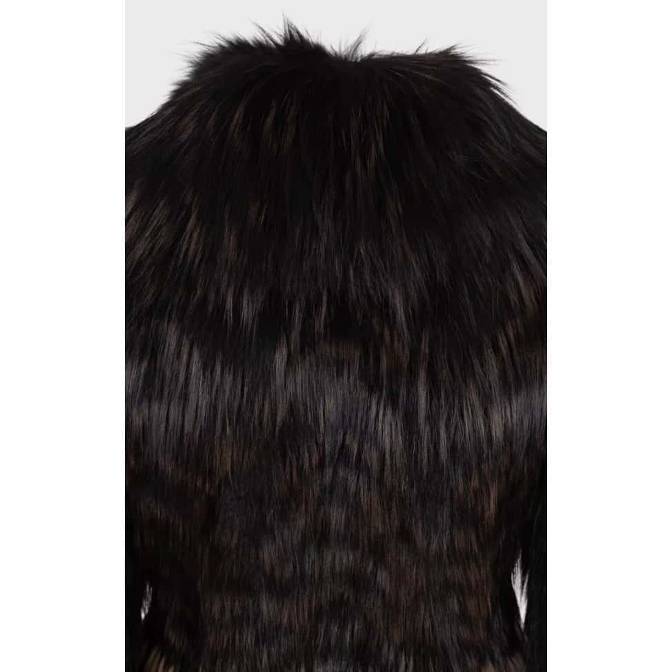 Blumarine Blumarine Brown Faux Fur Coat Size 40 / S Pre-owned Brown Silk Good condition - Box View