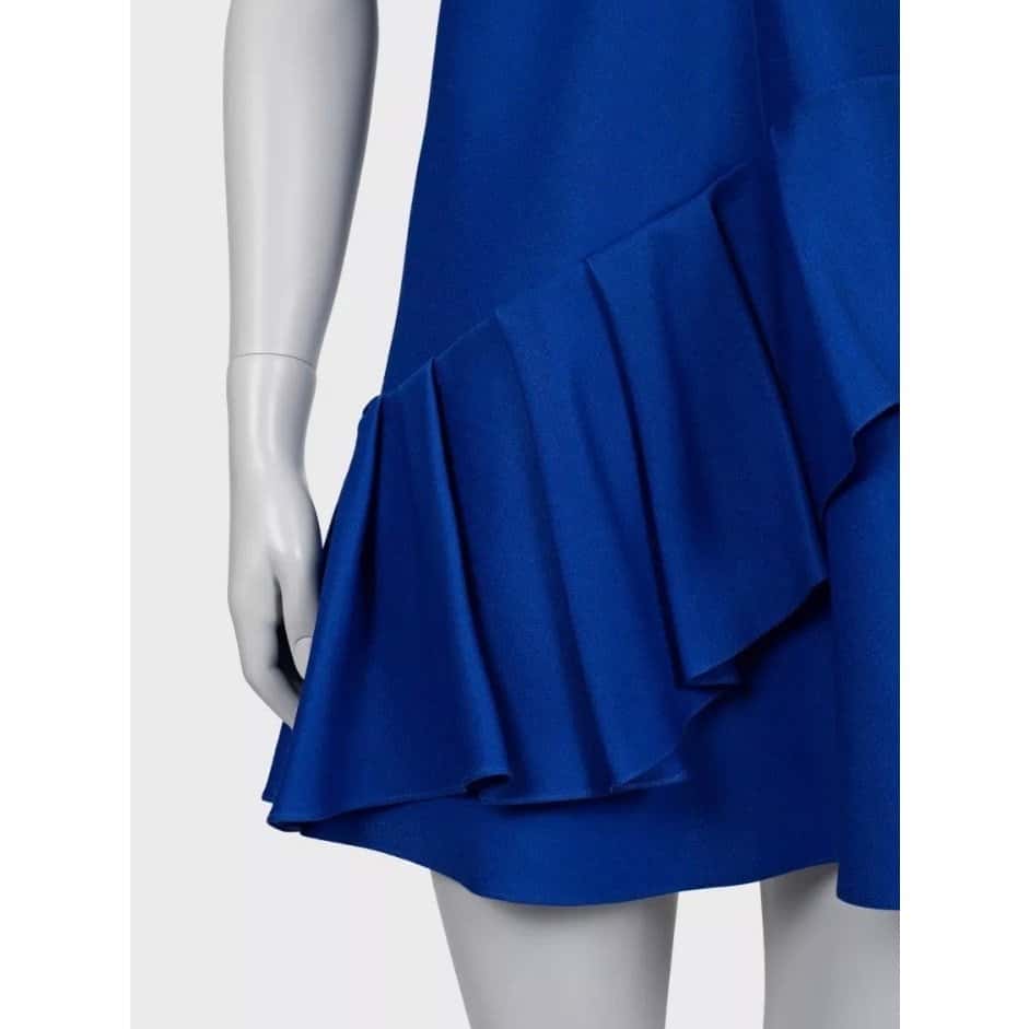 Christian Dior Christian Dior Vintage Blue Silk Blend A-Line Dress Sz.40/S Pre-owned Blue Silk Good condition - Model View
