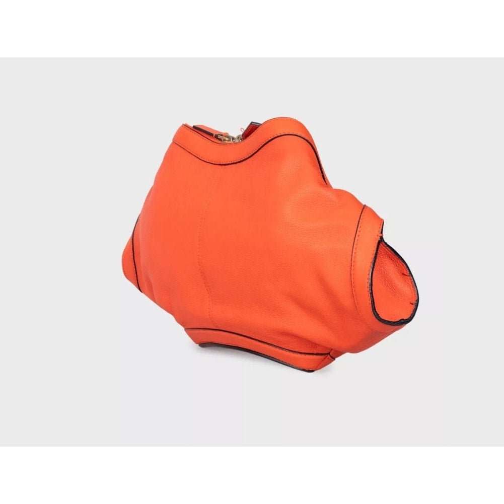 Alexander McQueen Alexander McQueen Orange Manta Leather Clutch pre-owned Orange Leather Good condition - Back View