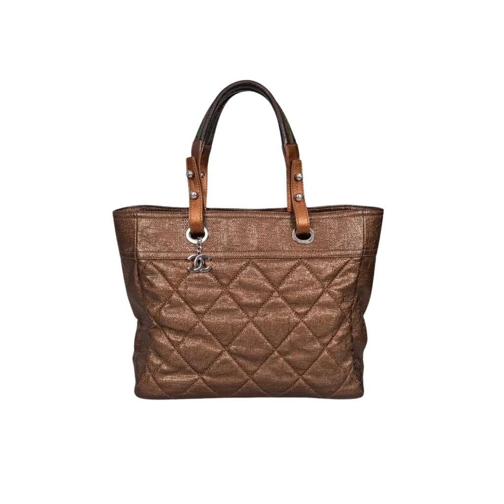 Chanel Chanel Paris-Biarritz Handbag Pre-owned Silver Leather Good condition - Front View
