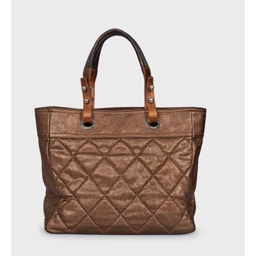 Chanel Chanel Paris-Biarritz Handbag Pre-owned Silver Leather Good condition - Inside View
