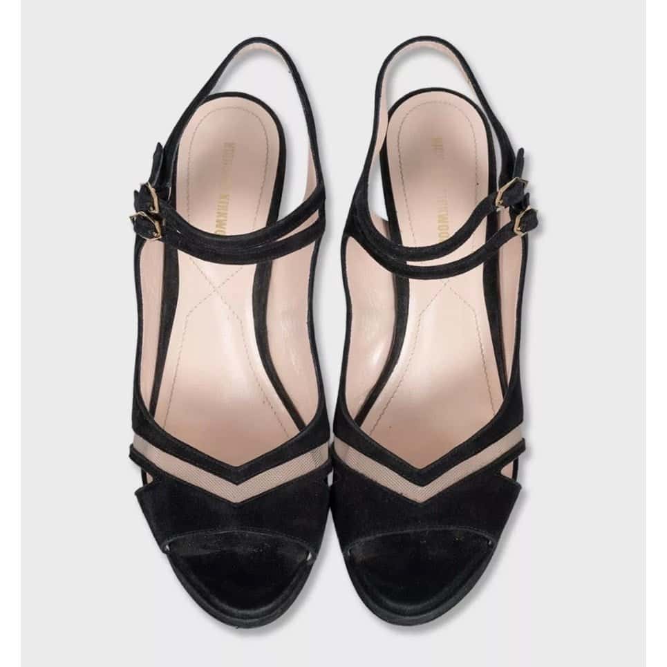 Nicholas Kirkwood Nicholas Kirkwood Pearl Suede Sandals - Size 39 Pre-owned Gold Suede Good condition - Back View