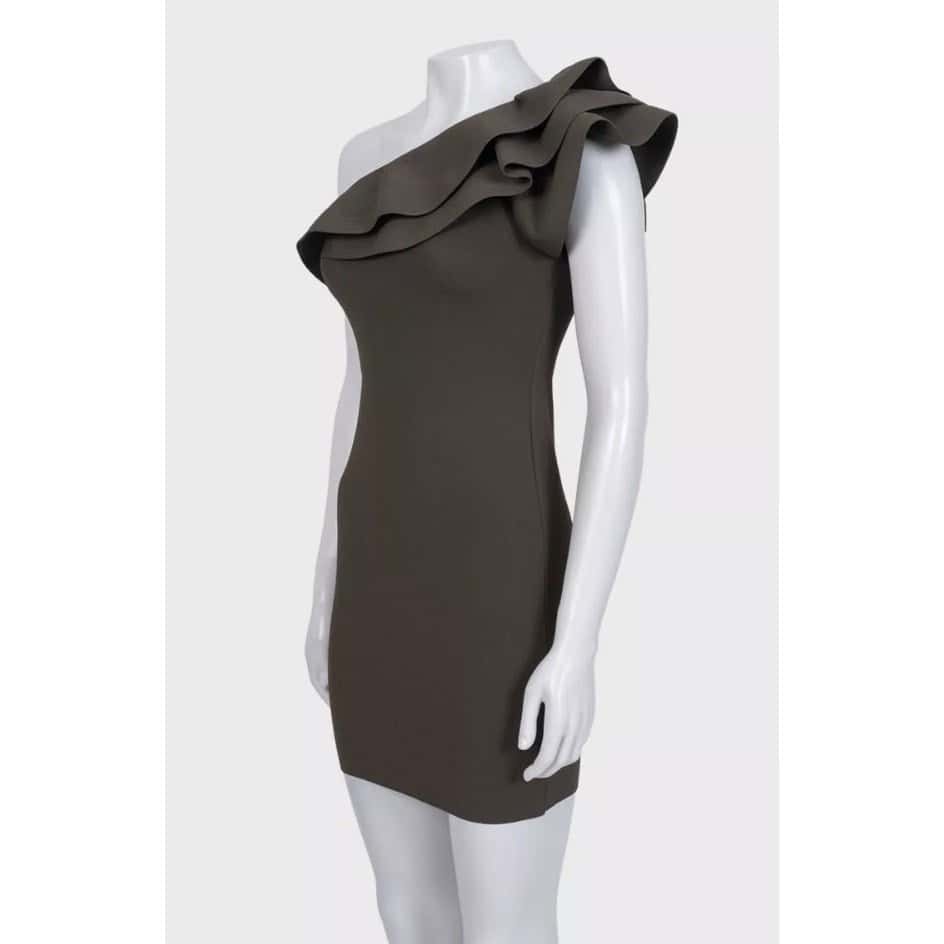 Valentino Valentino Green Elegant Ruffle Accent Dress Sz.S Pre-owned Green Good condition - Back View