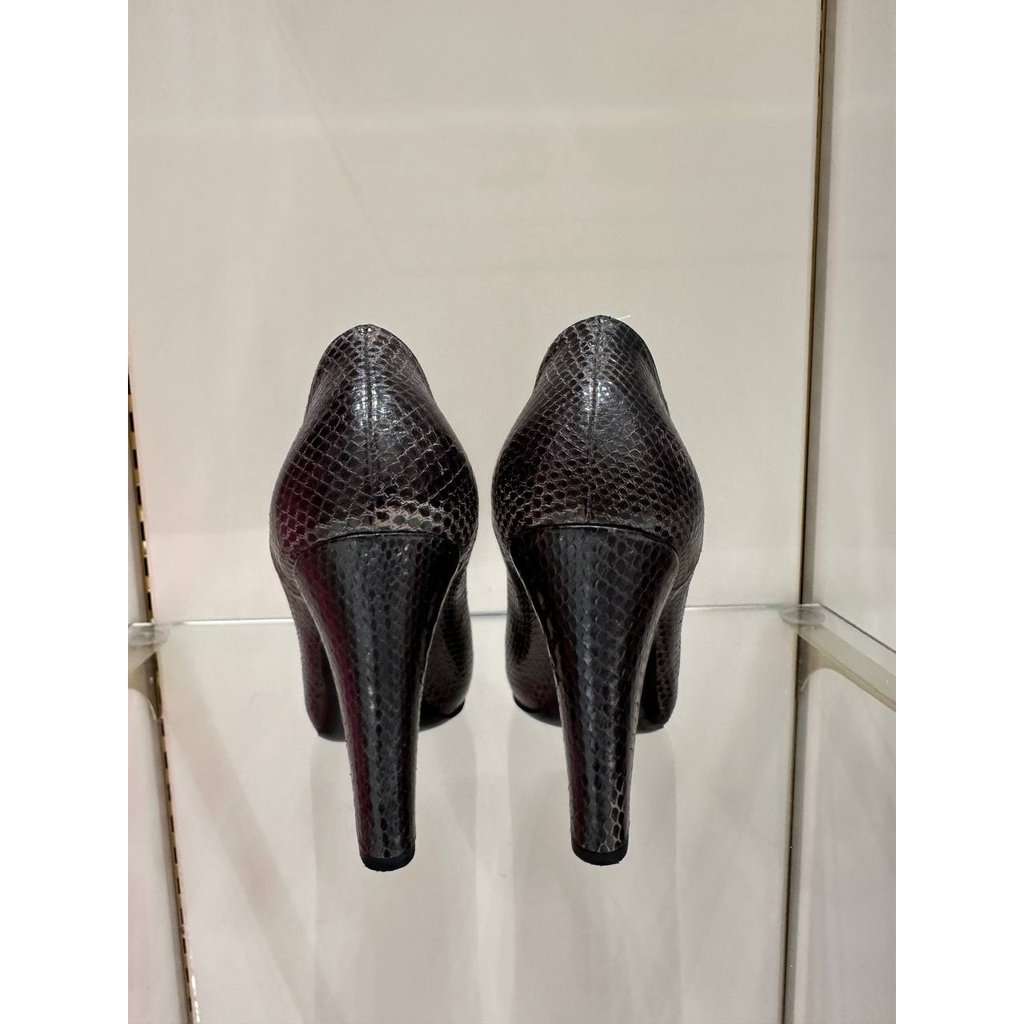 Bottega Veneta Bottega Veneta Brown Python Leather Round Toe Pumps Size 38 pre-owned Brown Leather Good condition - Inside View