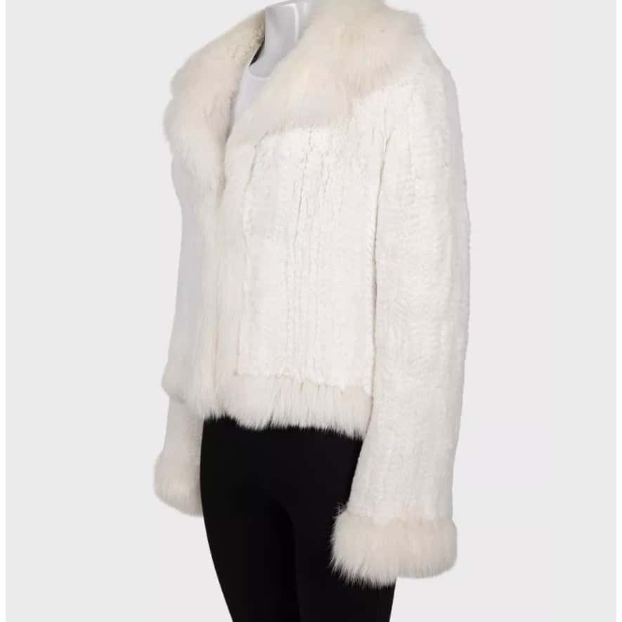 Valentino Valentino Roma Luxurious White Faux Fur Coat - Size XL Pre-owned White Good condition - Back View