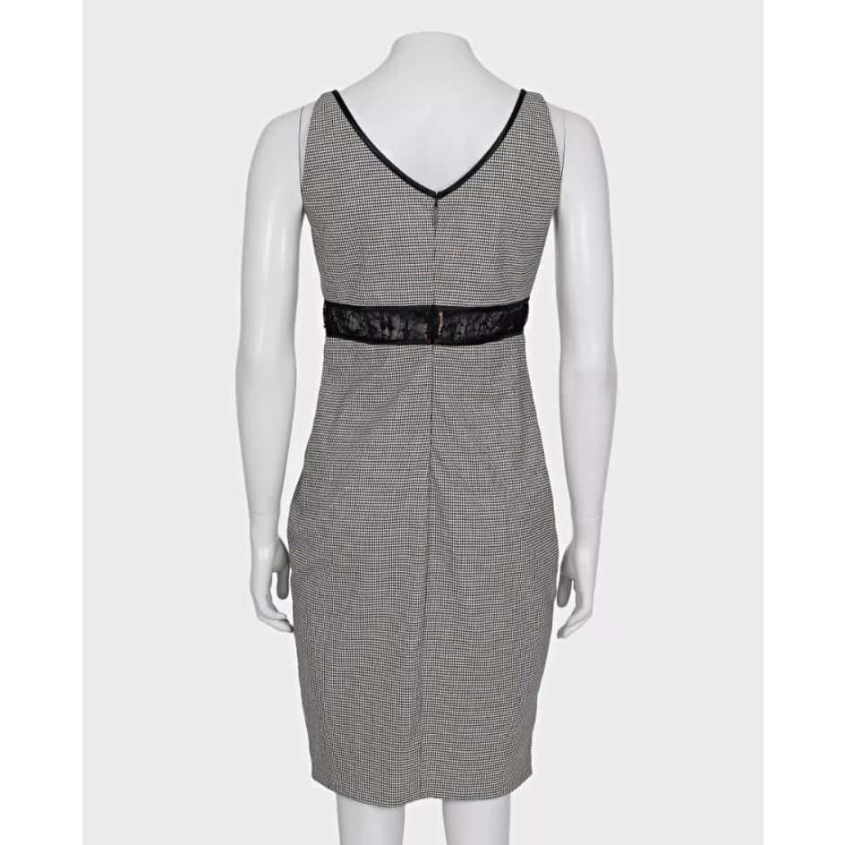 Roberto Cavalli Roberto Cavalli Black & White Lace Wool Blend Dress Size 42/ M Pre-owned Black Lace Good condition - Inside View