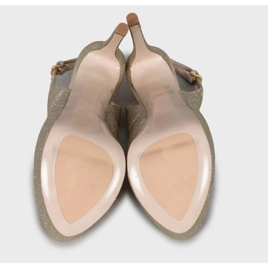 Miu Miu Miu Miu Gold Stiletto High Heel Sandals - Size 36 Pre-owned Gold Leather Good condition - Box View