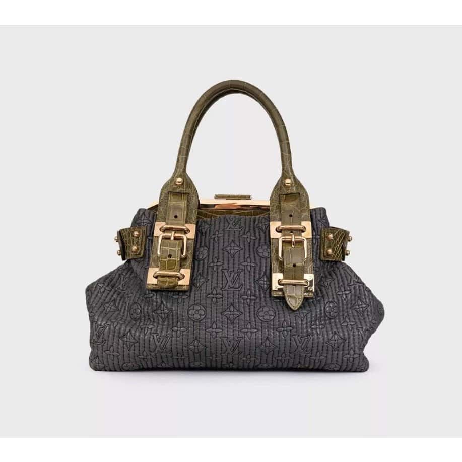 Louis Vuitton Louis Vuitton Rare Motard Biker Crocodile Print Lambskin Shoulder Bag Pre-owned Grey Leather Good condition - Inside View