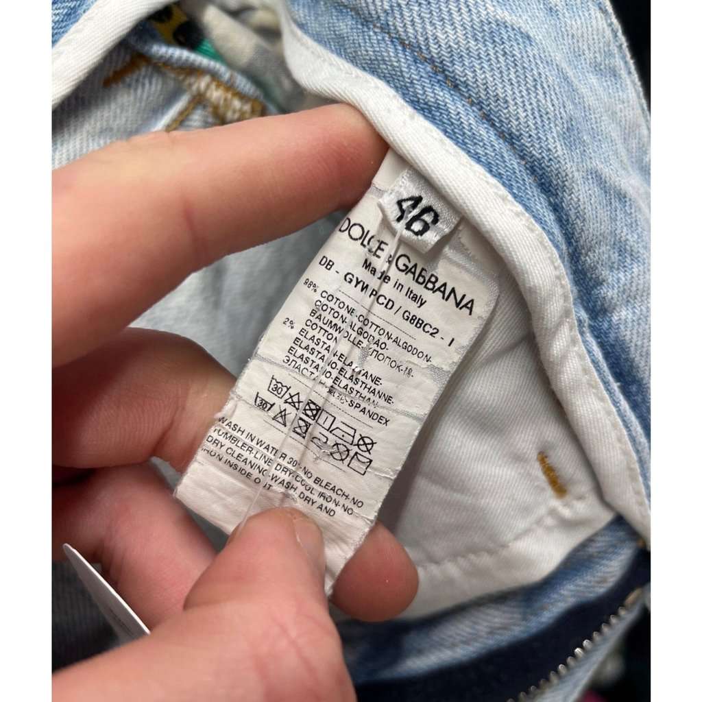 Dolce & Gabbana Dolce & Gabbana Mixed Panel Denim Shorts IT46/XL Pre-owned Silver Denim Good condition - Box View