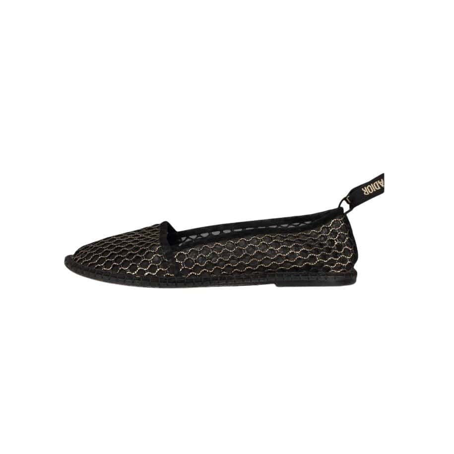 Christian Dior Christian Dior J’Adior Mesh Ballet Flats - Size 38 pre-owned Black Lace Good condition - Front View