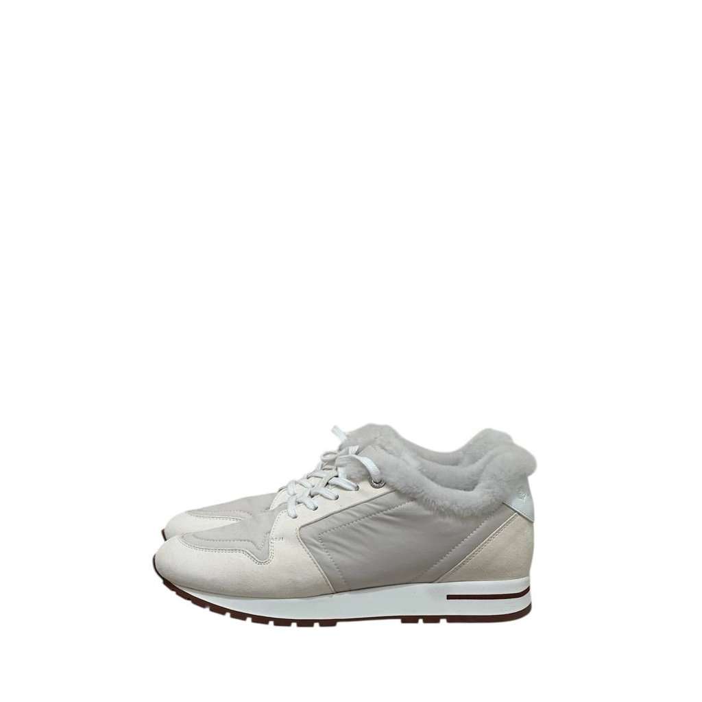 Loro Piana NWOB Loro Piana Luxe Faux Fur Trainers  Size 38 Pre-owned Red Never worn - Front View
