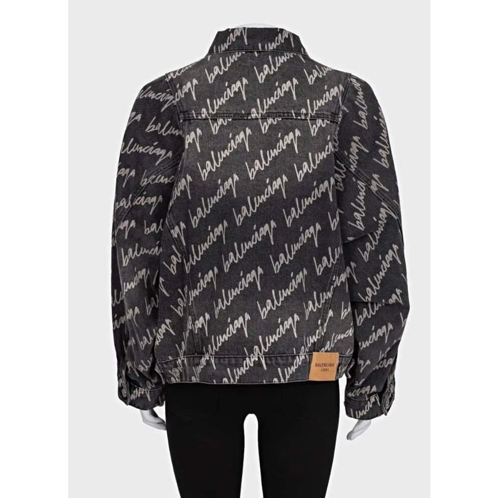 Balenciaga NWOT Balenciaga Black Oversized Denim Jacket IT38/XXS pre-owned Black Denim Never worn - Inside View