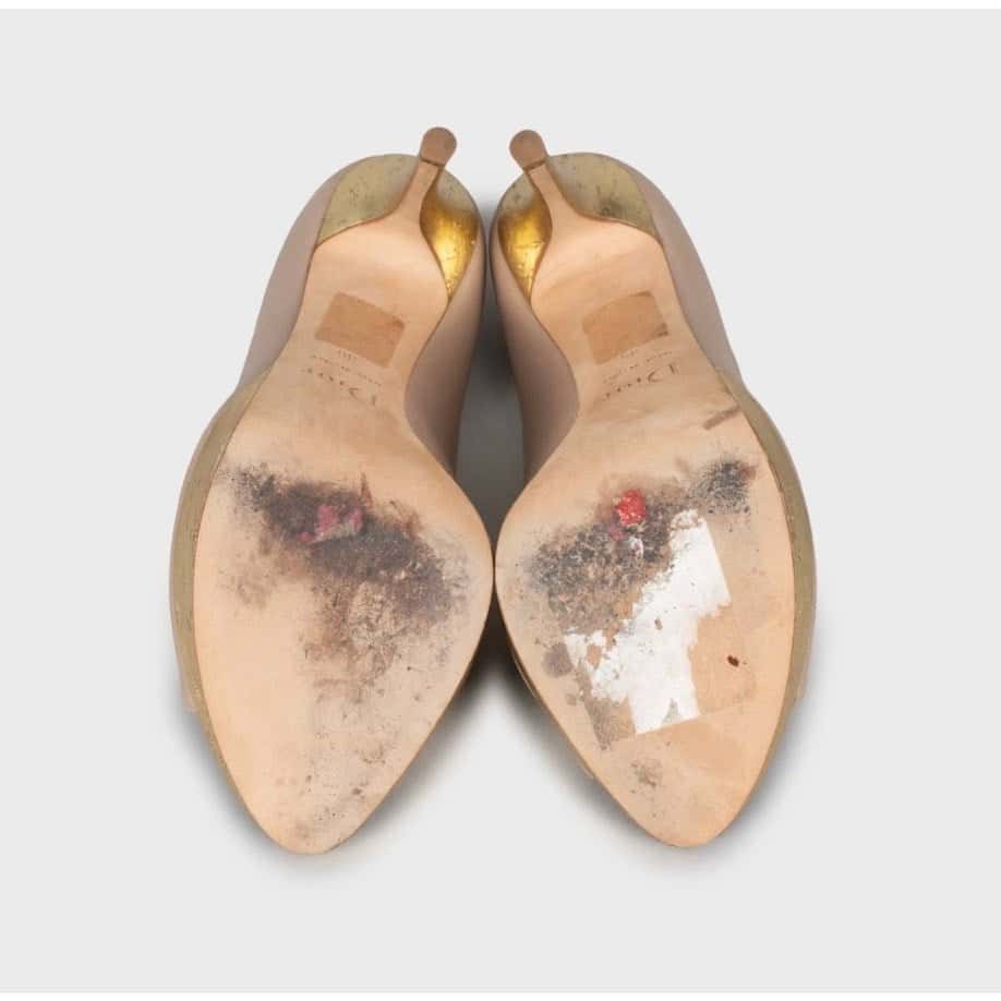 Christian Dior Christian Dior Beige t Leather Bow Pumps Size 36 pre-owned Beige Leather Good condition - Box View