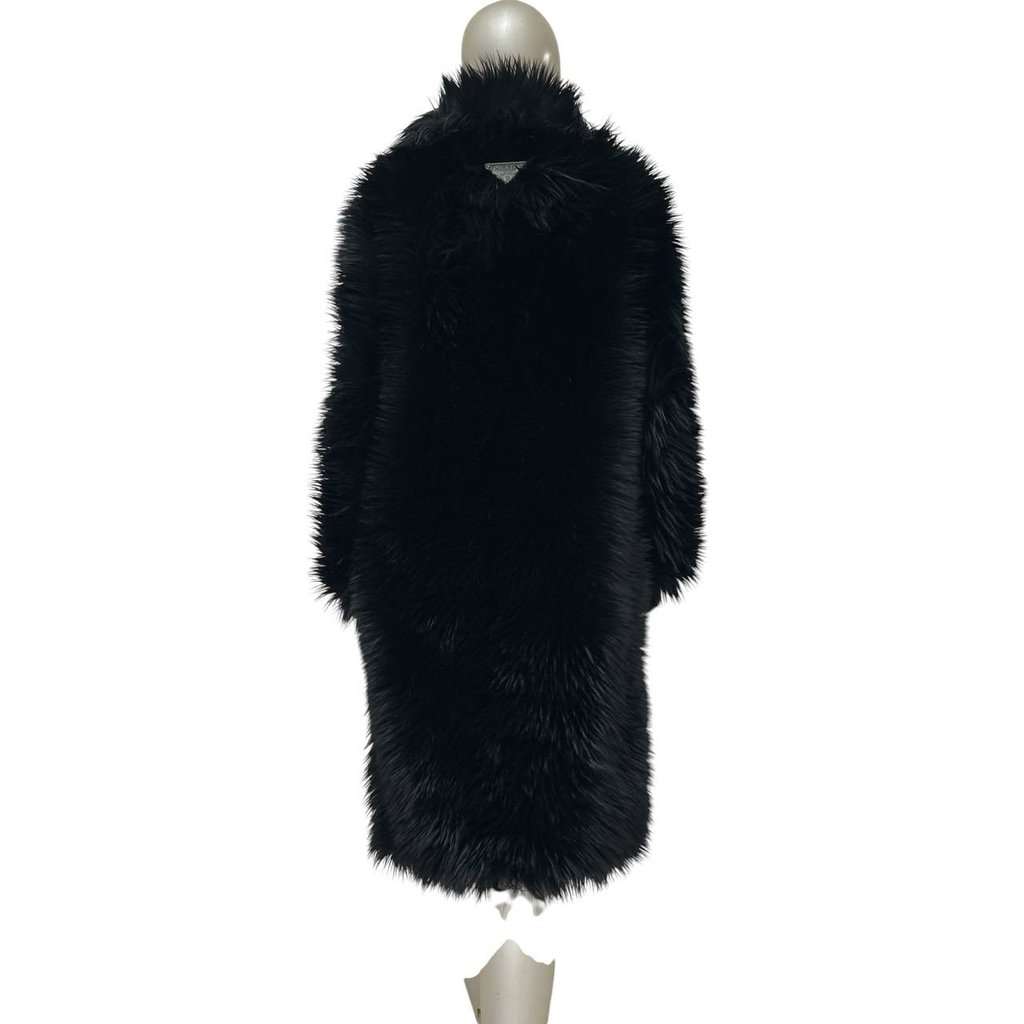 Prada Prada 2011 Black Faux Fur Coat  Sz.40 pre-owned Black Good condition - Inside View