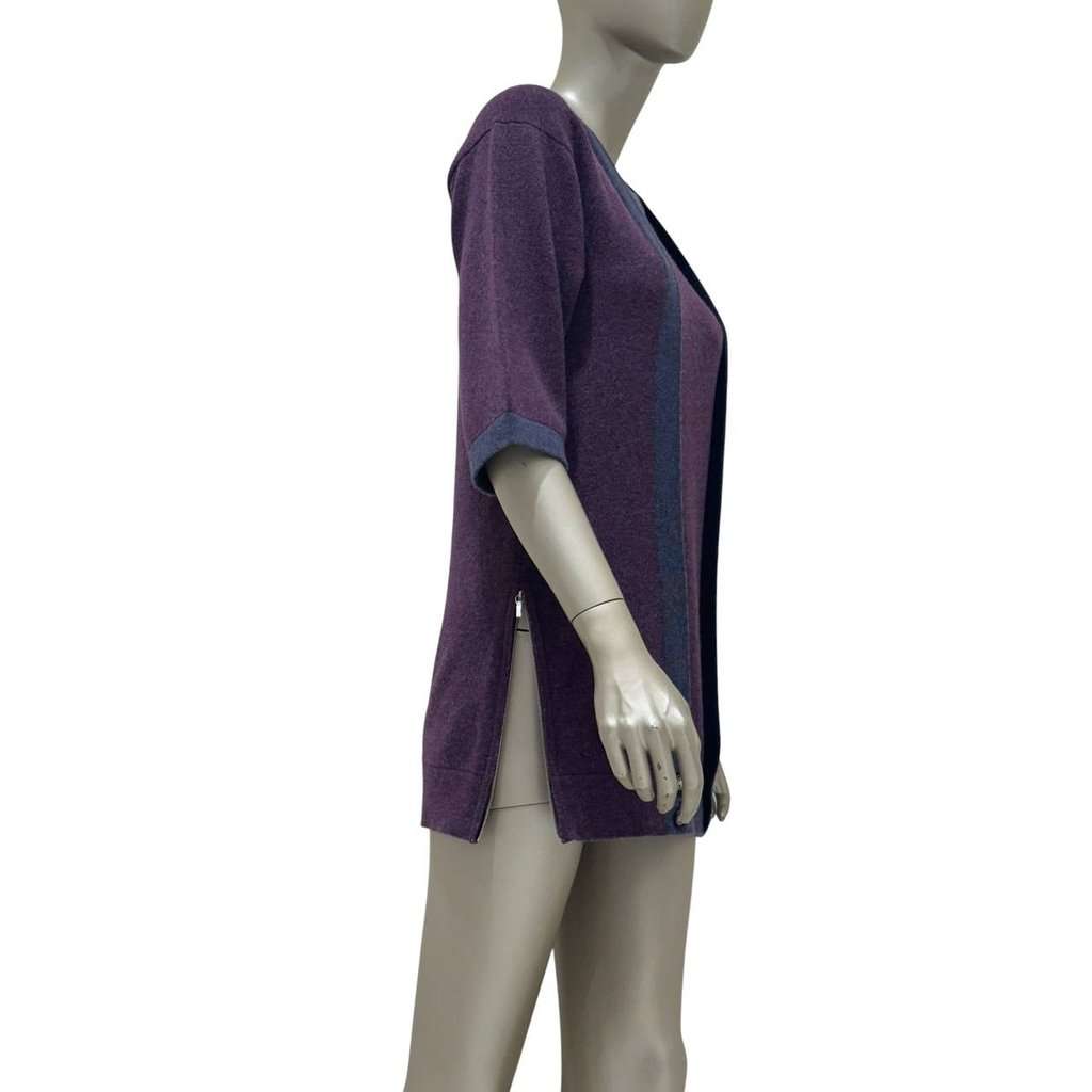 Chanel Chanel Purple Cashmere Long Cardigan EU 32 Pre-owned Purple Wool Good condition - Inside View