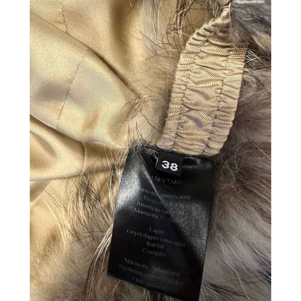 Yves Saint Laurent Rare Vintage Yves Saint Laurent  faux Fur Poncho Size 38 Pre-owned Brown Good condition - Box View
